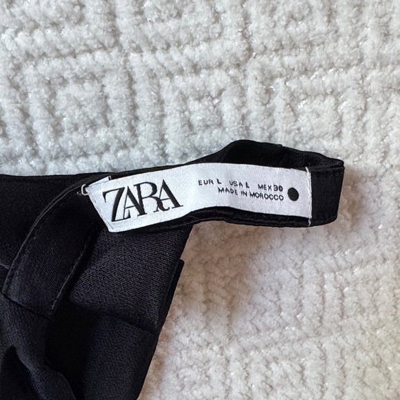 Zara Elegant Black Halter Top Size L 100% Viscose - Picture 6 of 8